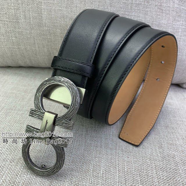 菲拉格慕男士皮帶 Ferragamo雙面牛皮紋理腰帶  jjp1933